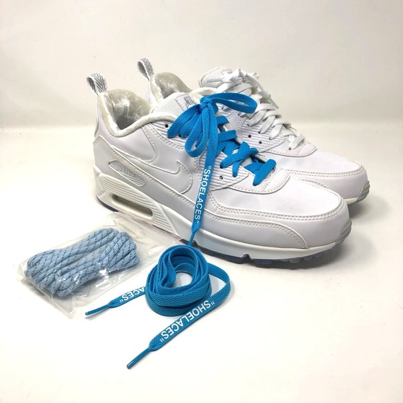 Nike Air Max 90 Sneakers Mens 9 White Velvet Lined Streetwear Active Walking main image 10